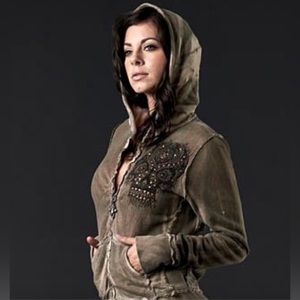 Affliction Mosh Zip Up Hoodie Heavyweight Sweatshirt Skull